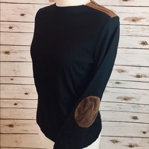 Ralph Lauren Long Sleeve Top w/ Suede Elbow Patch